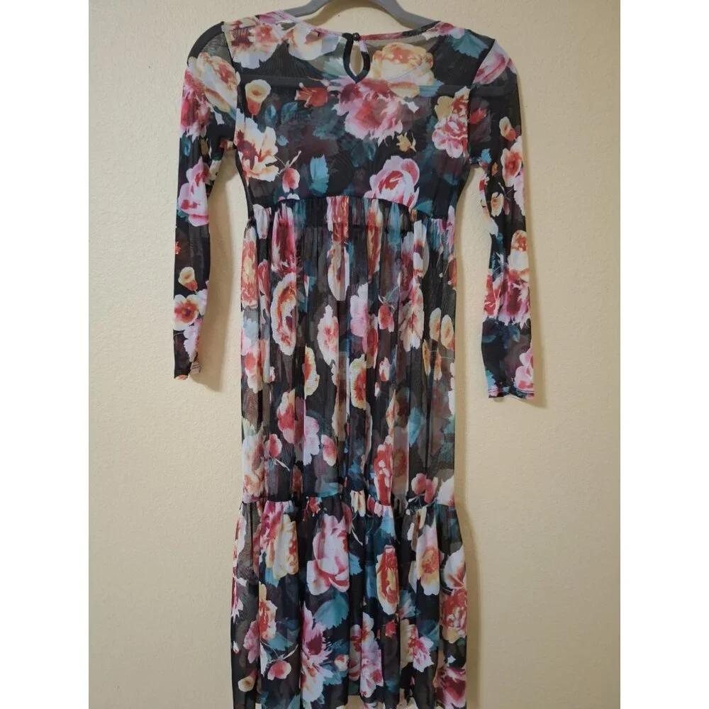 Art Class Girls Floral‎ Mesh Dress Size M (7-8) Cottagecore  Summer Birthday